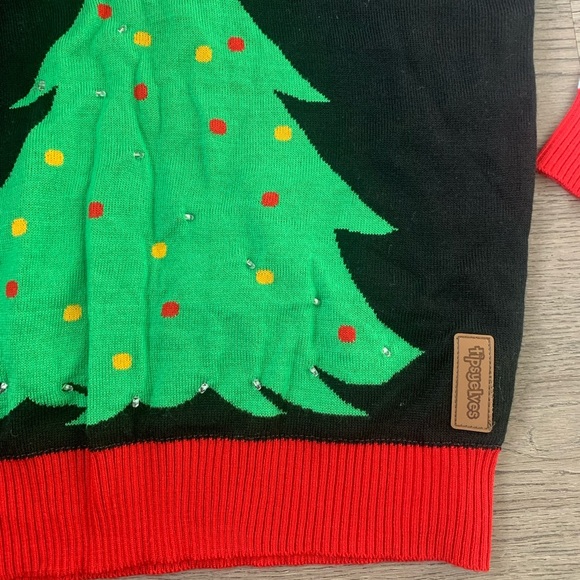 Tipsy Elves Get Lit Light Up Ugly Christmas Sweater - Size S - Black/Red - NWOT - Picture 7 of 11